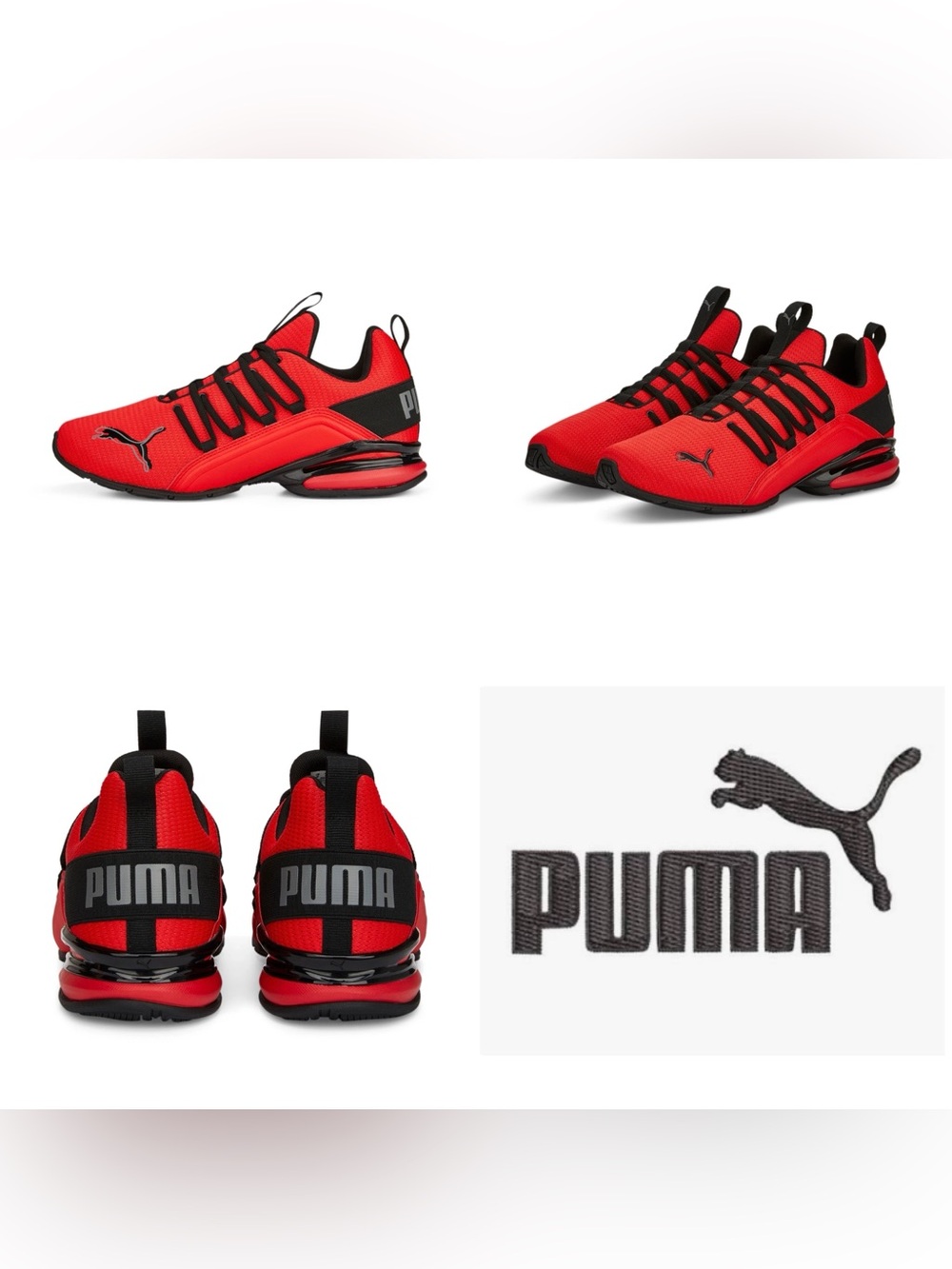 NEW PUMA Men 11.5 AXELION LOGO PACK Trainers Athletic Running Shoes Sneakers